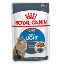 Load image into Gallery viewer, Royal Canin Wet Ultra Light Cat Food Pouch 12x85g