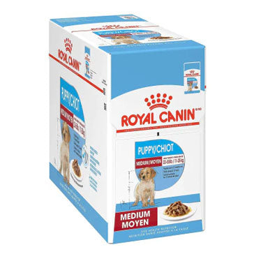 Royal Canin Medium Puppy Wet Food Pouches - 10x140g