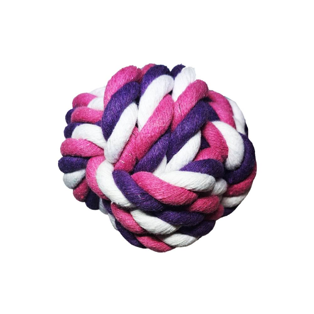 CHEW TOY - ROPE BALL (Pink)