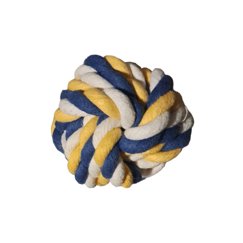 CHEW TOY - ROPE BALL (Yellow)Happy Pawz  pet store